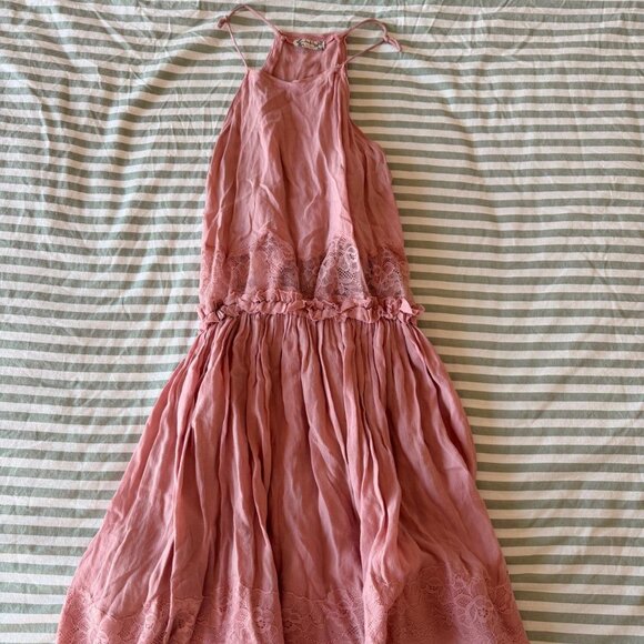 free-people Dresses & Skirts - Free People Pink Lace Mini 6 Ddc